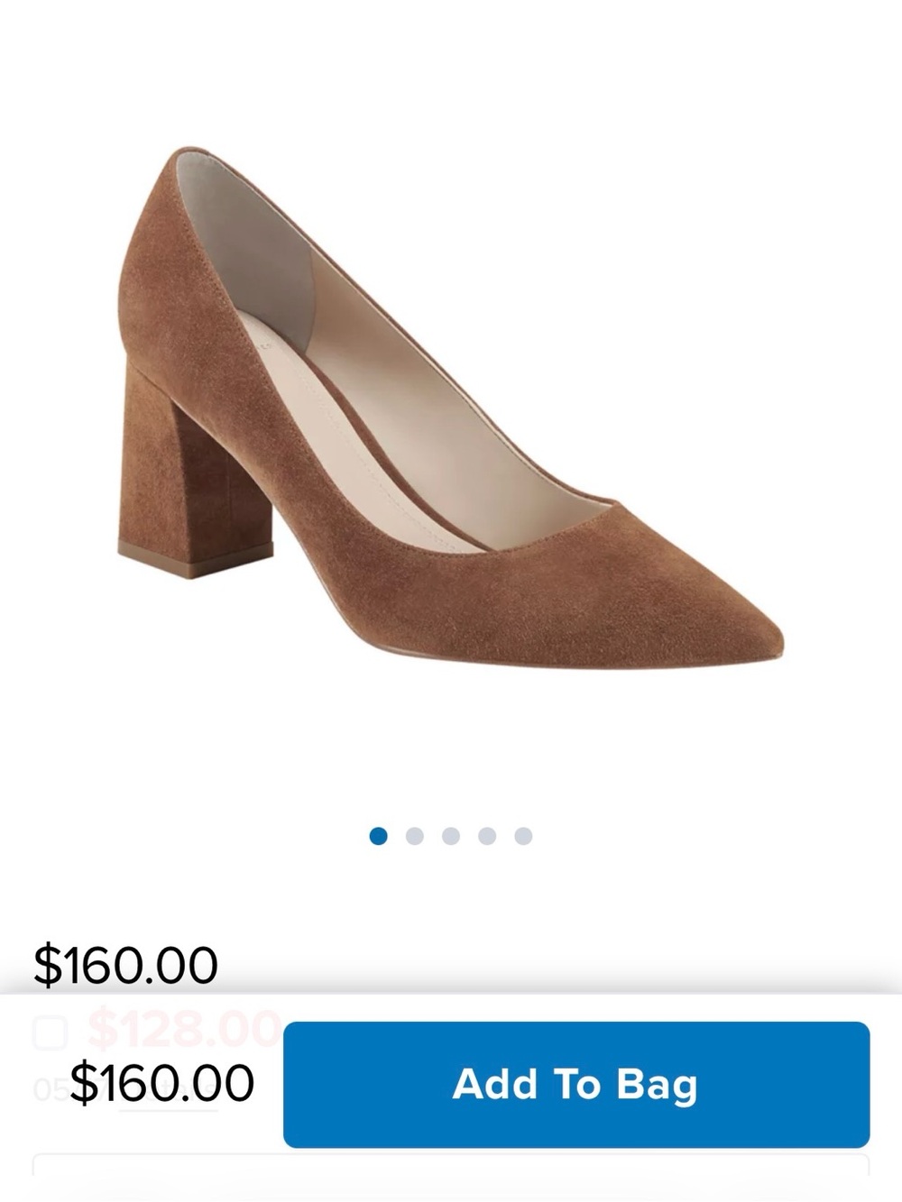 Marc Fisher Suede Pointed-Toe Pumps — Tan Brown